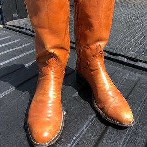 ML Leddy Boots - Tan Ostrich (no quill)